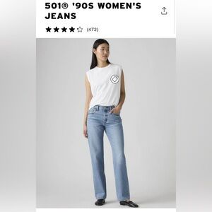 Levi's 501® '90s Women's Jeans - Light Blue size 25/ 32 inseam LIKE NEW